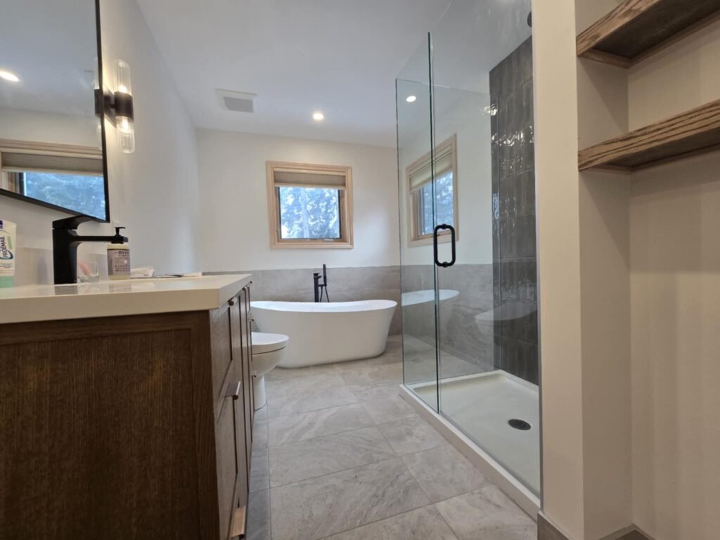 Bathroom Remodeled in Canmore Alberta.