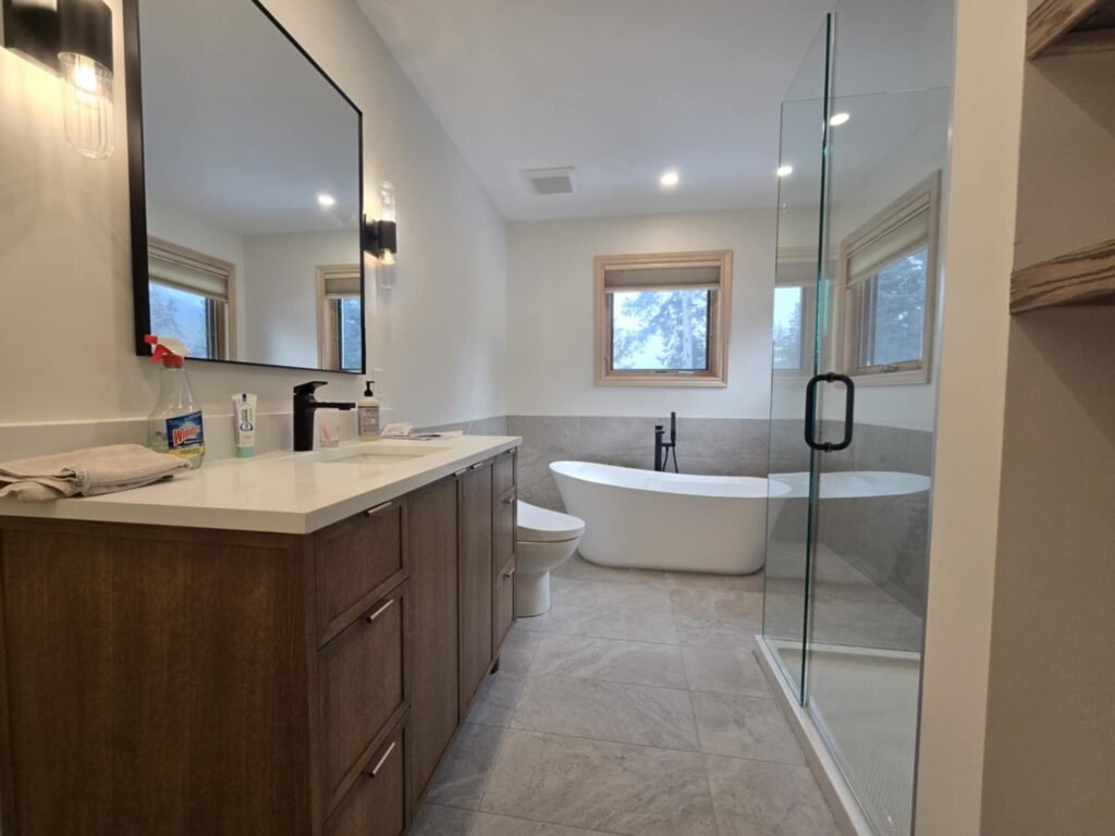 Beautifully renovated bathroom in Canmore Alberta