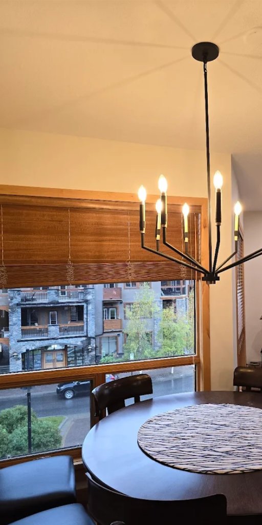 Commercial Lighting Install across street from Canmore Business